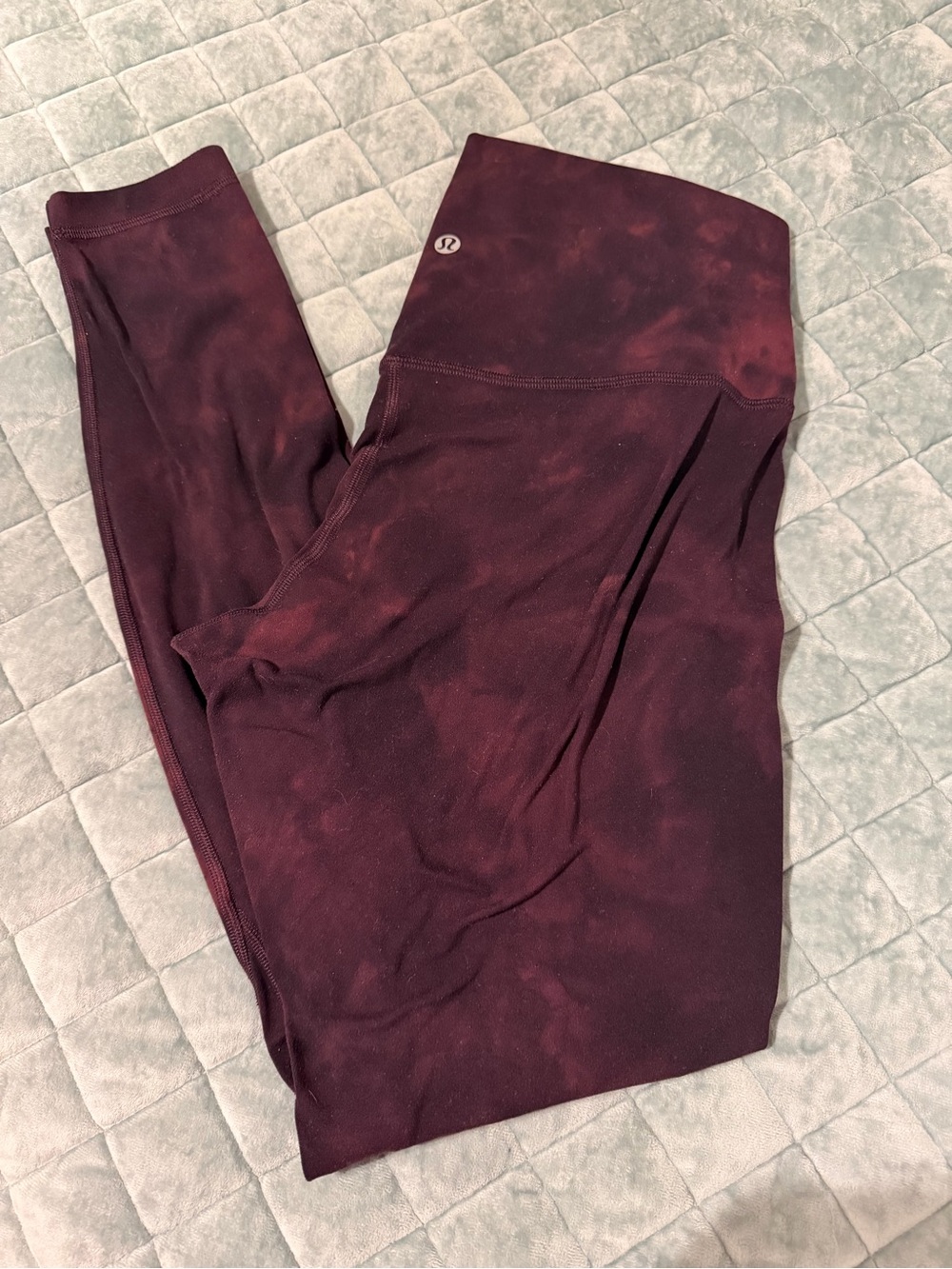 lululemon athletica Burgundy Tie-Dye Leggings